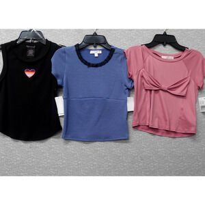 Girls Medium 7-8 NEW Lot 3 Dressy Casual Tops Bows Dillard’s